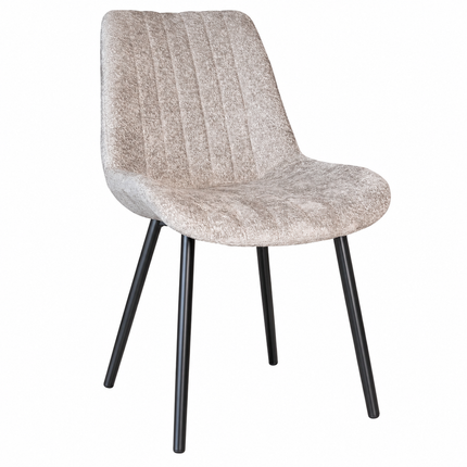 Eetkamerstoel grijs chenille Susta