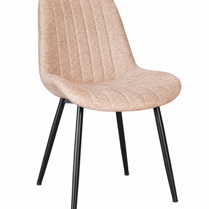 SET DEAL 4 stuks: Eetkamerstoel taupe chenille Susta