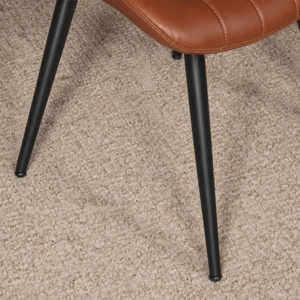SET DEAL 6 stuks: Eetkamerstoel cognac kunstleder Susta