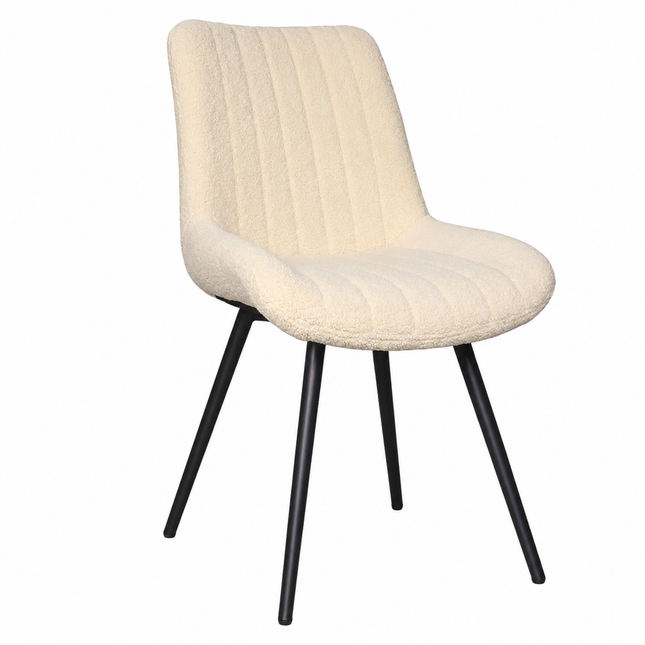 SET DEAL 4 stuks: Eetkamerstoel beige teddy Susta