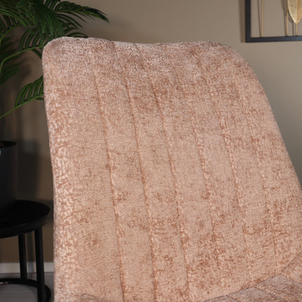 Eetkamerstoel taupe chenille Susta