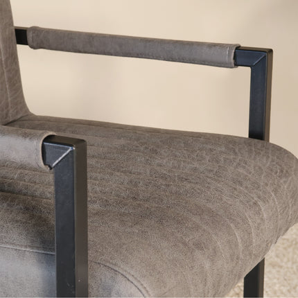 SET DEAL 4 stuks: Eetkamerstoel antraciet microvezel Timor