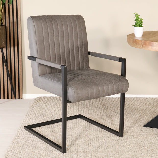 SET DEAL 6 stuks: Eetkamerstoel antraciet microvezel Timor