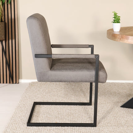 SET DEAL 6 stuks: Eetkamerstoel antraciet microvezel Timor