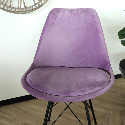 SET DEAL: 4 stuks Eetkamerstoel Viga paars velvet eetstoel