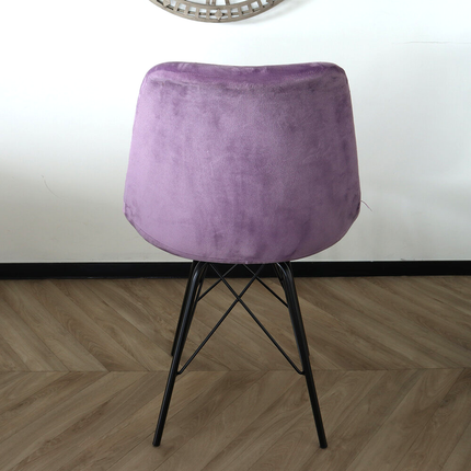 SET DEAL: 4 stuks Eetkamerstoel Viga paars velvet eetstoel
