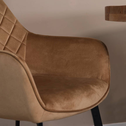 Eetkamerstoel bruin velvet Yurgan