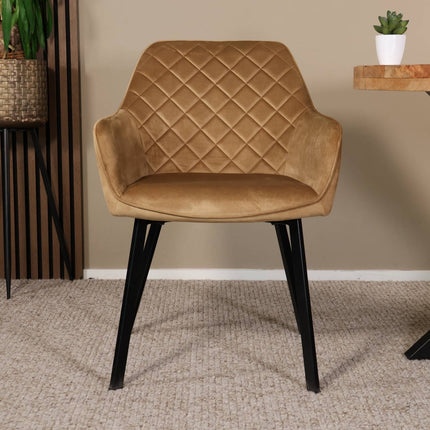 Eetkamerstoel bruin velvet Yurgan