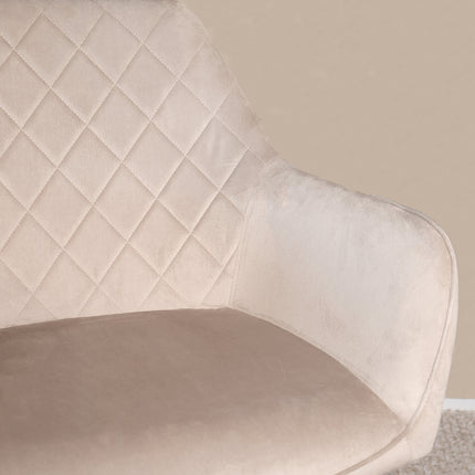 Eetkamerstoel taupe velvet Yurgan