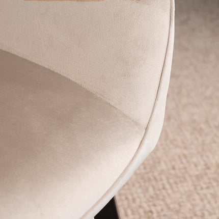Eetkamerstoel taupe velvet Yurgan
