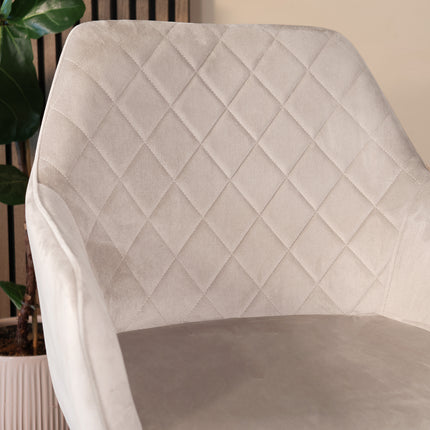 Eetkamerstoel taupe velvet Yurgan