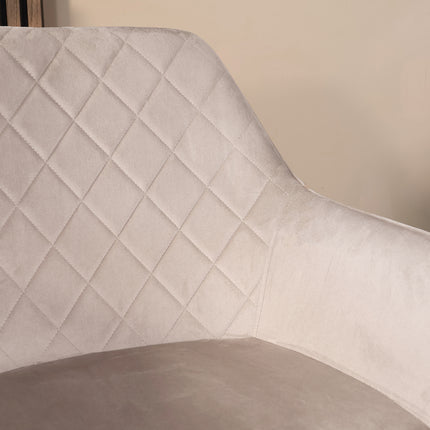 Eetkamerstoel taupe velvet Yurgan