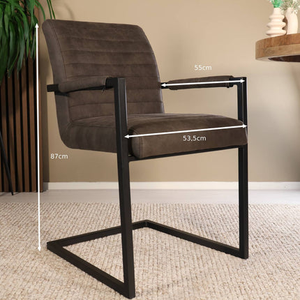 SET DEAL 6 stuks: Eetkamerstoel zwart microvezel Noor