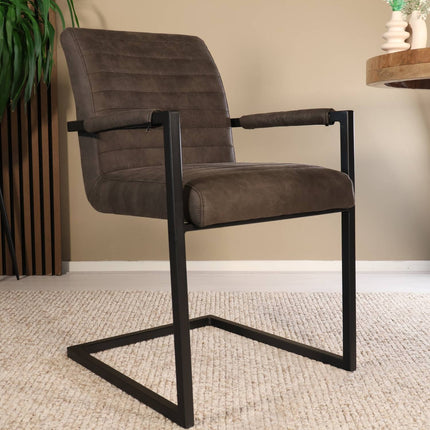 SET DEAL 4 stuks: Eetkamerstoel zwart microvezel Noor