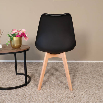 Eetkamerstoel zwart met zitvulling