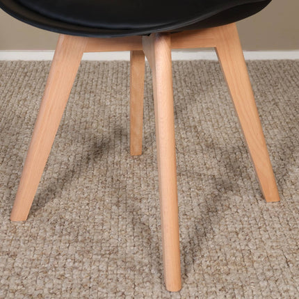 Eetkamerstoel zwart met zitvulling