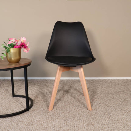 Eetkamerstoel zwart met zitvulling