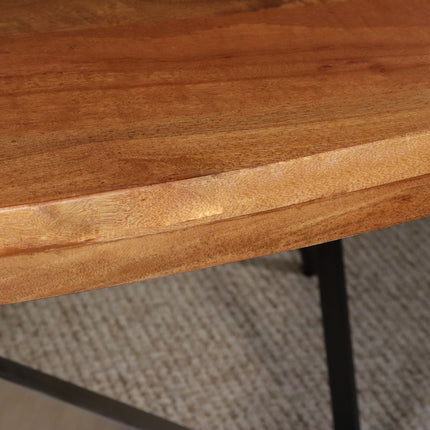 Eettafel Lucas ovaal 160cm bruin met zilver mangohout
