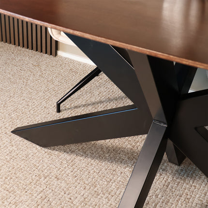 Eettafel Austin deens ovaal 160cm walnoot mangohout