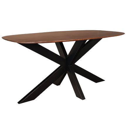 Eettafel Austin deens ovaal 160cm walnoot mangohout