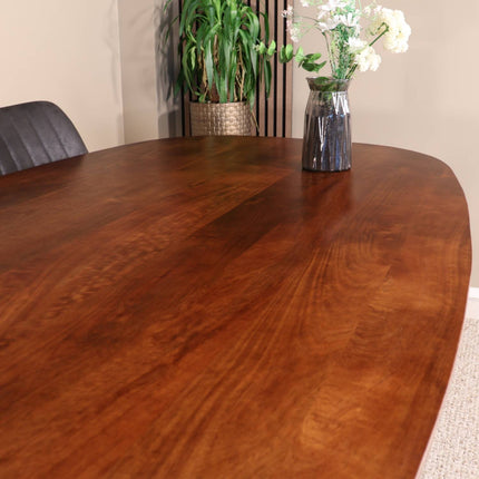 Eettafel Austin deens ovaal 240cm bruin mangohout