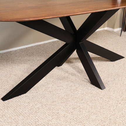 Eettafel Austin deens ovaal 200cm bruin mangohout