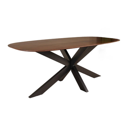 Eettafel Austin deens ovaal 200cm bruin mangohout