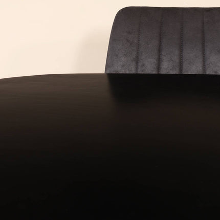 Eettafel Austin deens ovaal 200cm zwart mangohout