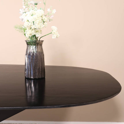 Eettafel Austin deens ovaal 240cm zwart mangohout