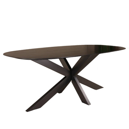 Eettafel Austin deens ovaal 200cm zwart mangohout