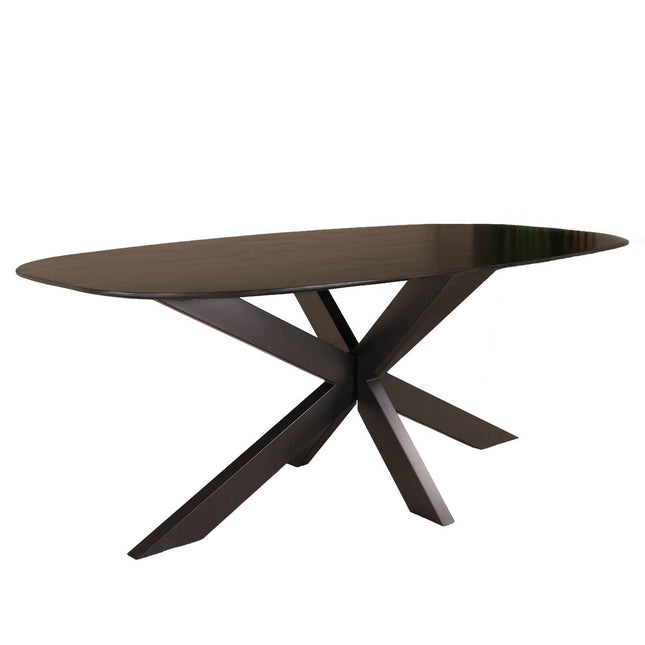 Tweedekans model: Eettafel Austin deens ovaal 240cm zwart mangohout