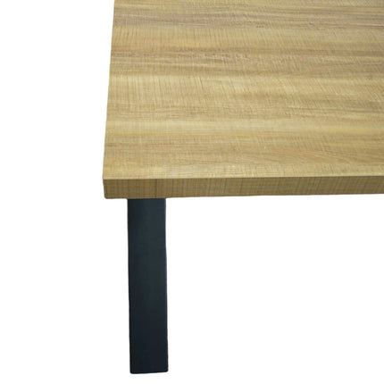 Eettafel melamine Reef lichtbruin 180cm met X-poot langwerpige tafel