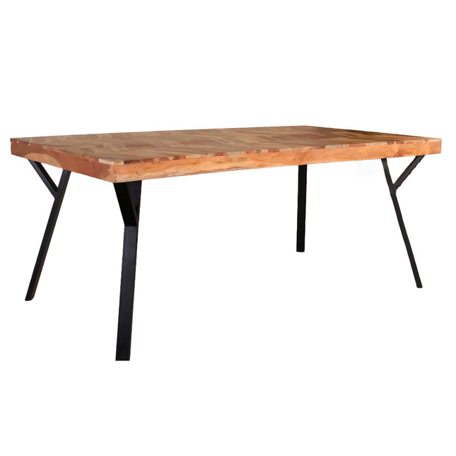 Eettafel Danae hongaarse punt 180cm bruin acaciahout