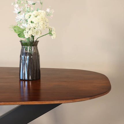 Eettafel Austin deens ovaal 160cm bruin mangohout