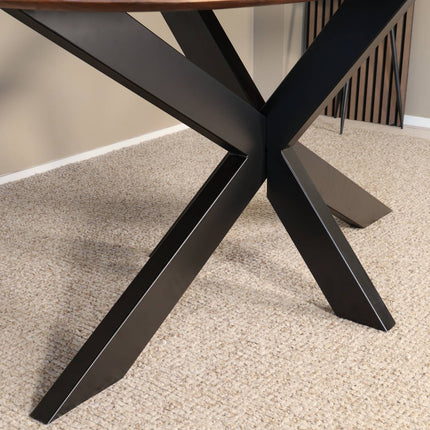 Eettafel Austin deens ovaal 160cm bruin mangohout