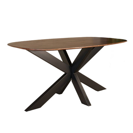 Eettafel Austin deens ovaal 160cm bruin mangohout