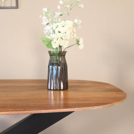 Eettafel Austin deens ovaal 160cm lichtbruin mangohout