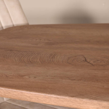 Eettafel Hero deens ovaal 160cm bruin MDF