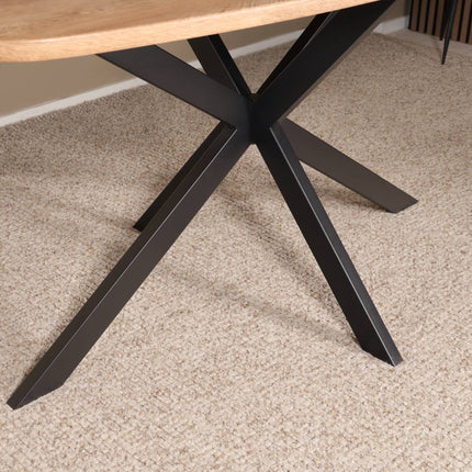 Eettafel Hero deens ovaal 160cm bruin MDF