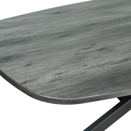 Eettafel Hero deens ovaal 210cm zwart MDF