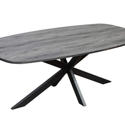 Eettafel Hero deens ovaal 210cm zwart MDF
