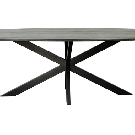 Eettafel Hero deens ovaal 210cm zwart MDF