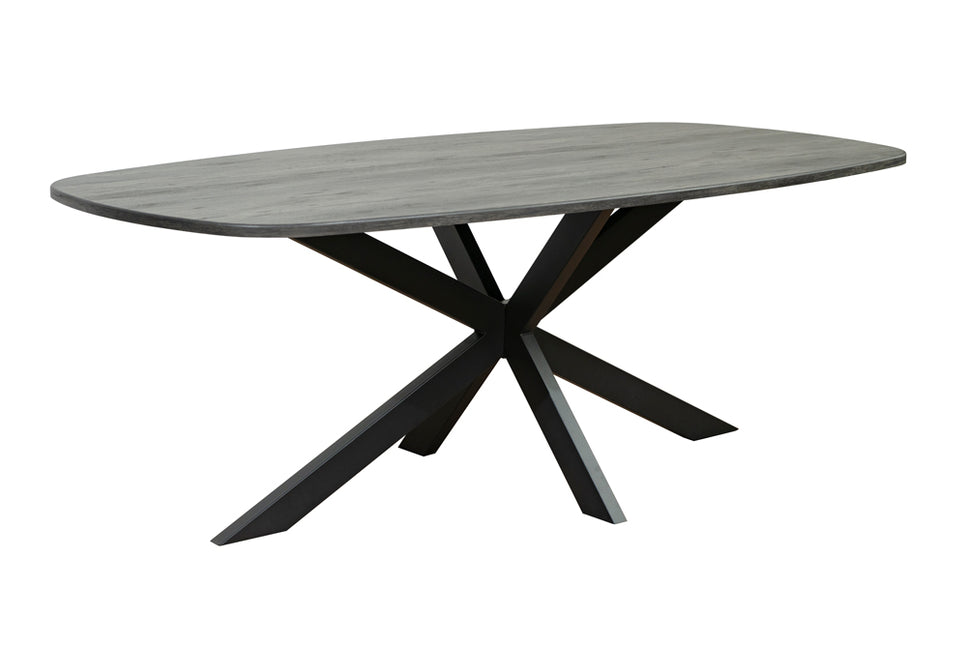 Eettafel Hero deens ovaal 210cm zwart MDF