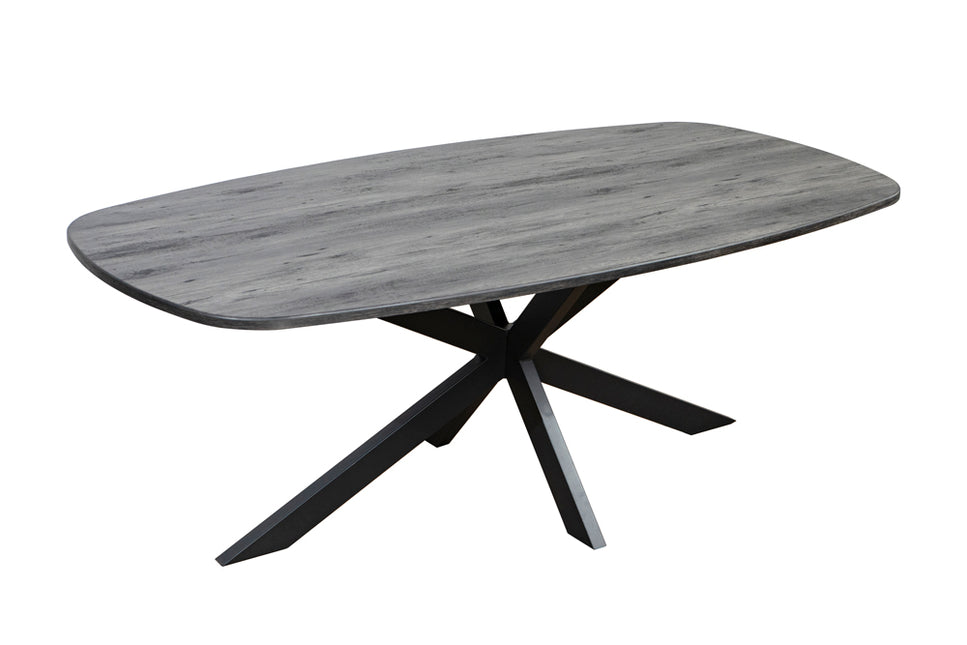 Eettafel Hero deens ovaal 240cm zwart MDF