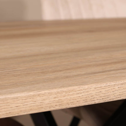 Eettafel Hero deens ovaal 160cm lichtbruin MDF