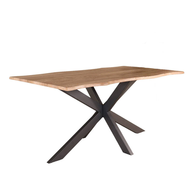 Eettafel Jeffo rechthoekig 160cm bruin MDF