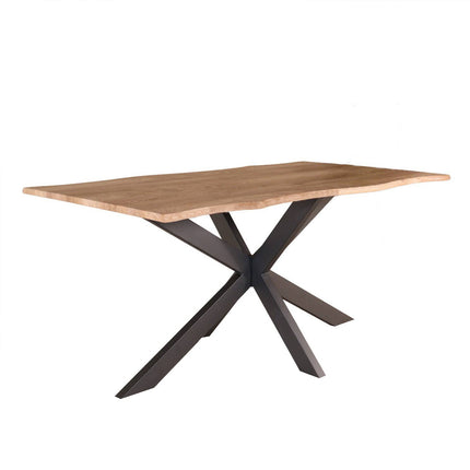 Eettafel Jeffo rechthoekig 160cm bruin MDF