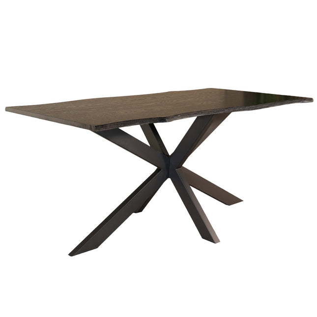 Eettafel Jeffo rechthoekig 160cm zwart MDF