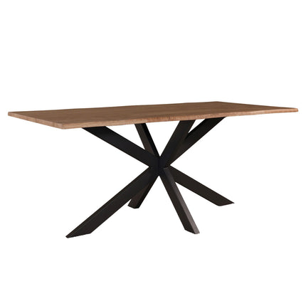 Eettafel Jeffo rechthoekig 180cm bruin MDF