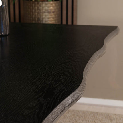 Eettafel Jeffo rechthoekig 220cm zwart MDF